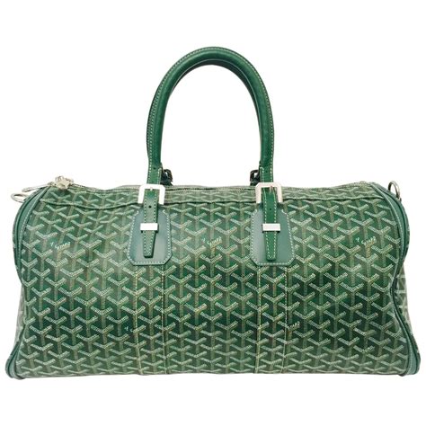 goyard duffle bag green|green Goyard open duffle bag.